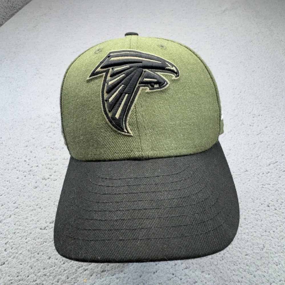 Atlanta Falcons‎ Hat Cap 7 3/4 Green Black Salute To Service Fitted NFL USA Flag